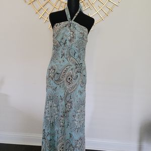 Backless tie around the neck dress